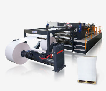 Dubbele roterende papiersnijmachine Synchroniseer vliegend gerold papier snijden 150GSM - 1000GSM