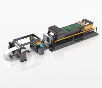 Buy Automatic Double Rotary Paper Sheeting Machine  Splicing & Pallet Change & Slitting Knife Positioning online manufacture