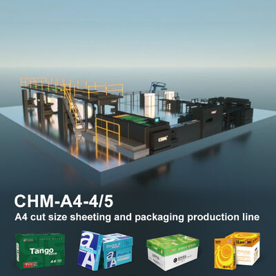 kopen Hoge productie 30 ton per dag A4 plaat en verpakkingsmachine met maximale snelheid 280m/min en ±0,2mm snijnauwkeurigheid online manufacture