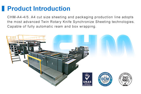 Buy High Speed 280m/min A4 Sheeter with ±0.2mm Cutting Accuracy and 5 Rolls Loaded A4 Production Line online manufacture